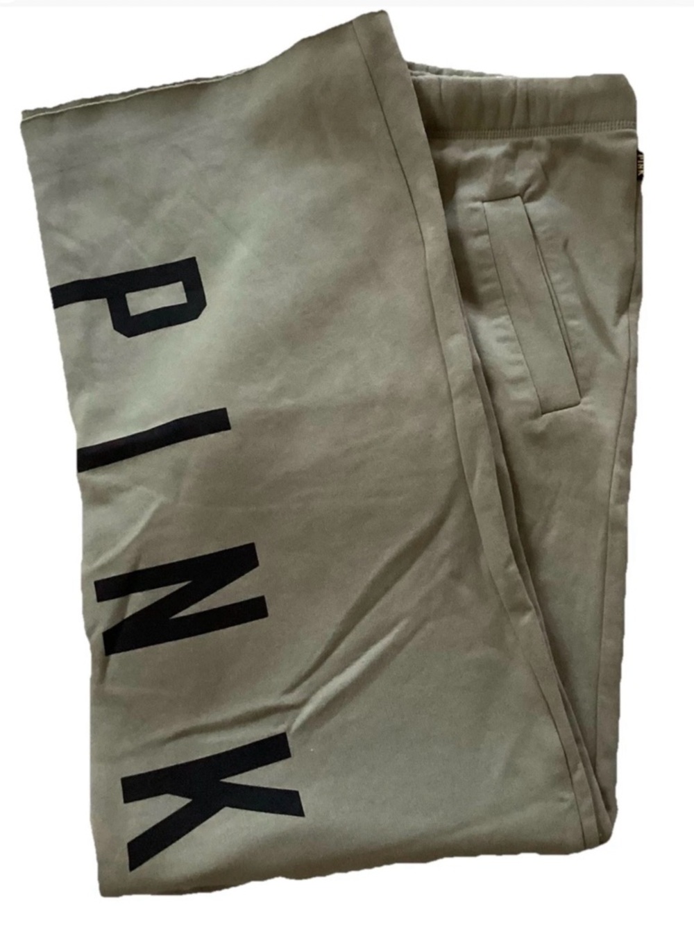 Victorias Secret PINK Olive Sweatpants Size M  Pants Pockets Boyfriend Pant Fit